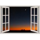 Mural ventana puesta de sol - vinilo decorativo