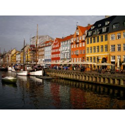 Vinilo fotomural Copenhague barcas