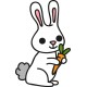pegatina infantil animal conejo zanahoria