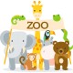 Vinilo infantil animales zoológicos