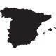 Vinilo pizarra mapa España