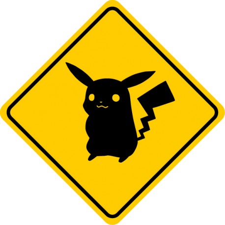 Pegatina advertencia Pokémon
