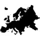 Vinilo pizarra mapa europa