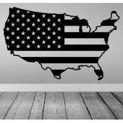 Vinilo bandera mapa USA