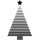 Vinilo decorativo árbol navidad líneas