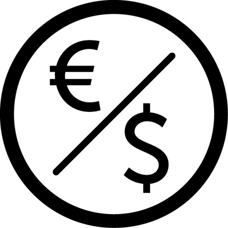 Pegatina Euro - Dólares