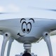 Pegatina drone ojos sonrisa