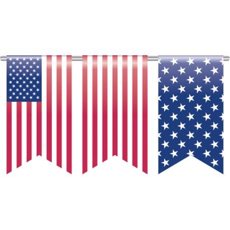Vinilos banderines Americanos