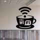 Vinilo señal café wifi gratis