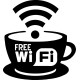 Vinilo señal café wifi gratis
