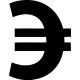 Pegatina signo Euro INVERTIDO
