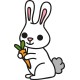 Vinilo infantil conejo zanahoria