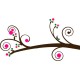 Vinilo decorativo rama rosada INVERTIDO
