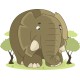 Vinilo elefante árboles INVERTIDO