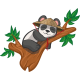 Vinilo infantil panda rama