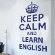 Vinilo Keep calm learn english