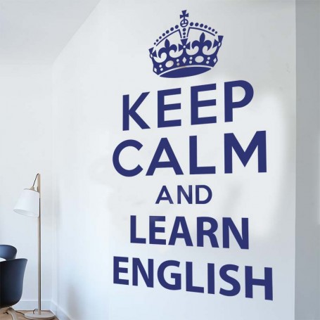 Vinilo decorativo Keep calm learn english