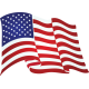 Vinilo decorativo bandera americana ondeando