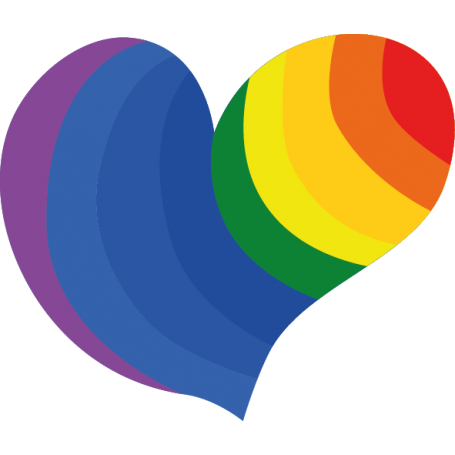 Vinilo decorativo corazón LGBT