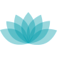 Vinilo decorativo flor de loto azul