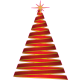 Vinilo pared árbol Navidad espiral