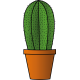 Vinilo decorativo maceta cactus