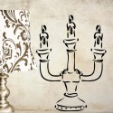 Vinilo ilustración candelabro