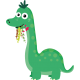 Vinilo infantil dinosaurio comiendo