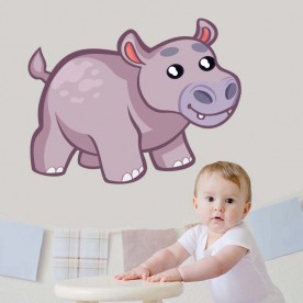 Vinilo infantil hipopótamo
