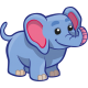 Vinilo infantil elefante Azul