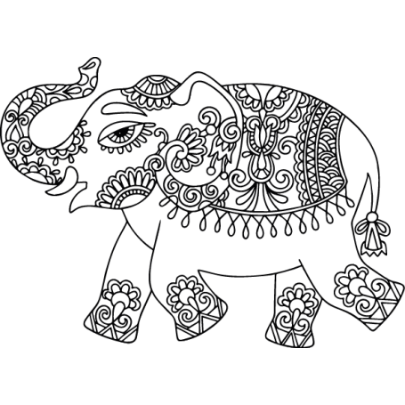Vinilo decorativo elefante mandala
