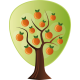Vinilo decorativo árbol naranjo
