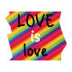 Vinilo LGTB GAY arco iris love is love