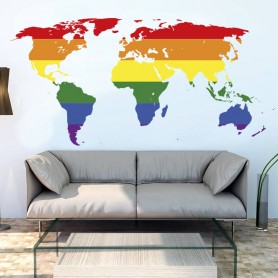 Vinilo mapamundi gay LGBTI