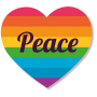 Vinilo corazón PEACE LGBTI gay