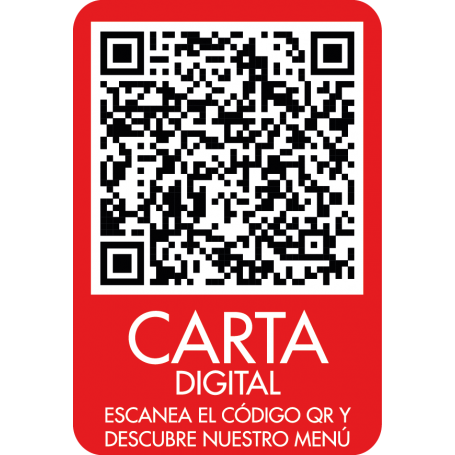 Vinilo QR carta digital para restaurantes y bares