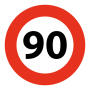 Vinilo limite velocidad 90
