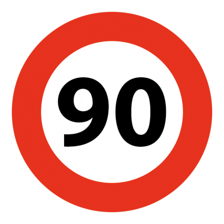 Vinilo limite velocidad 90