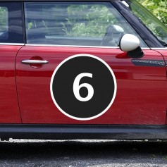Vinilo personalizado dorsal número coche