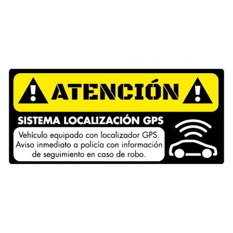 Pegatina señal localizador GPS vehículo
