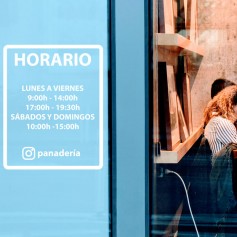 Vinilo horario personalizado Instagram