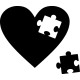 Vinilo corazón puzzle