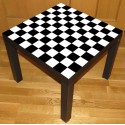 Vinilo tablero juego ajedrez y damas mesa lack