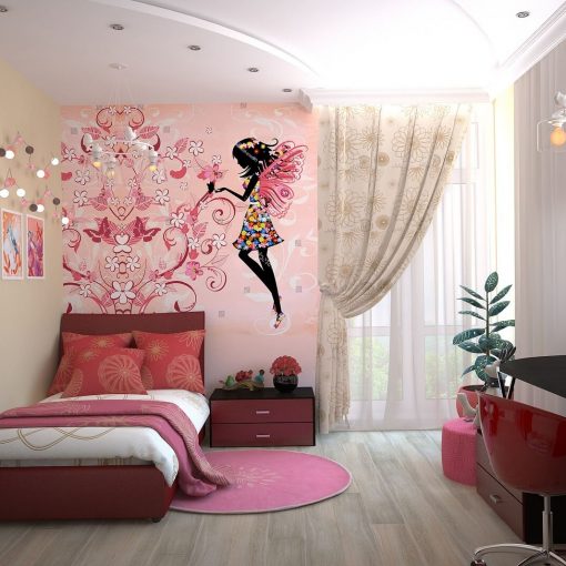 dormitorio infantil con vinilos decorativos