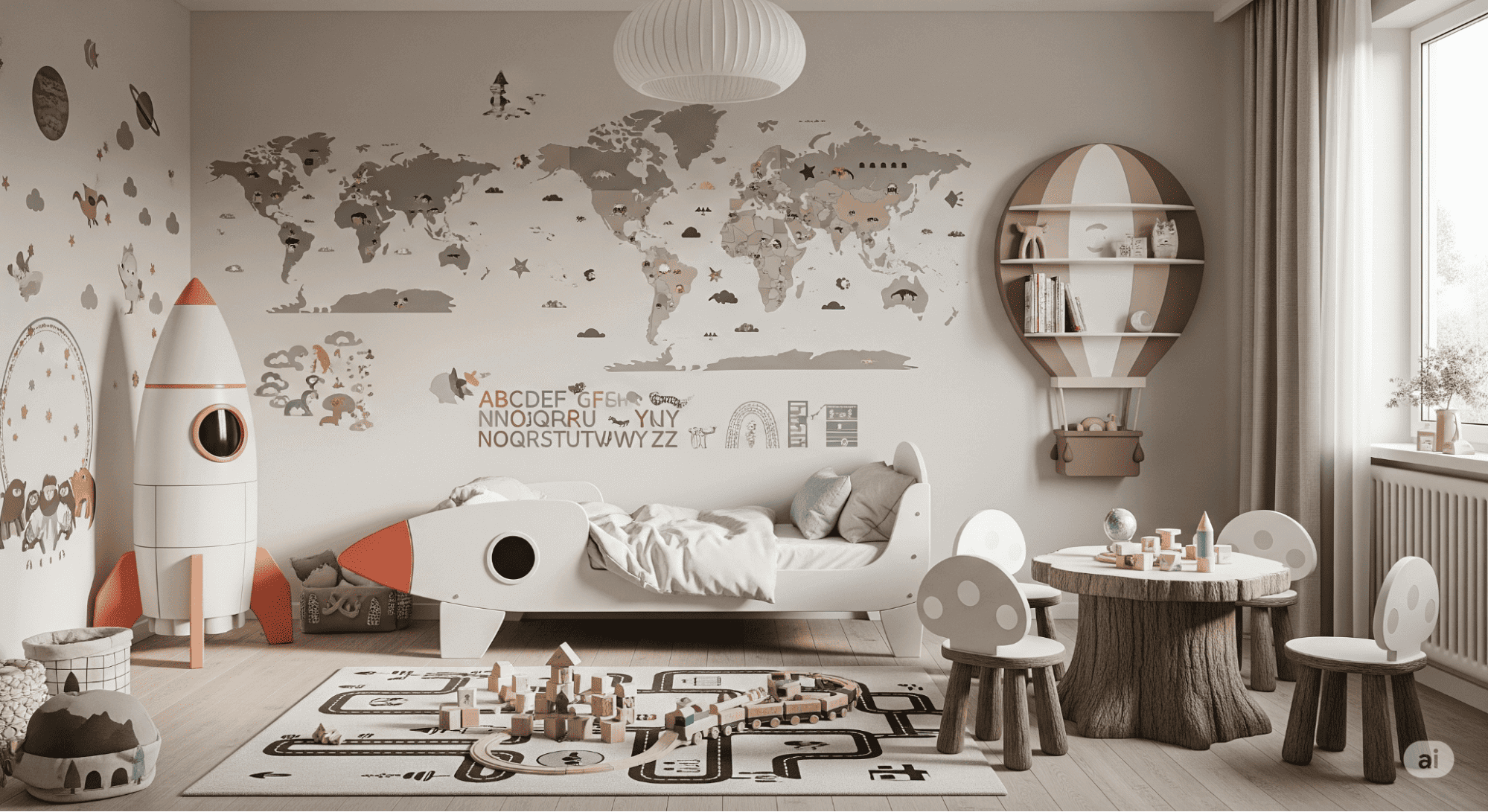 Vinilos decorativos para convertir cualquier habitación en una aventura de aprendizaje